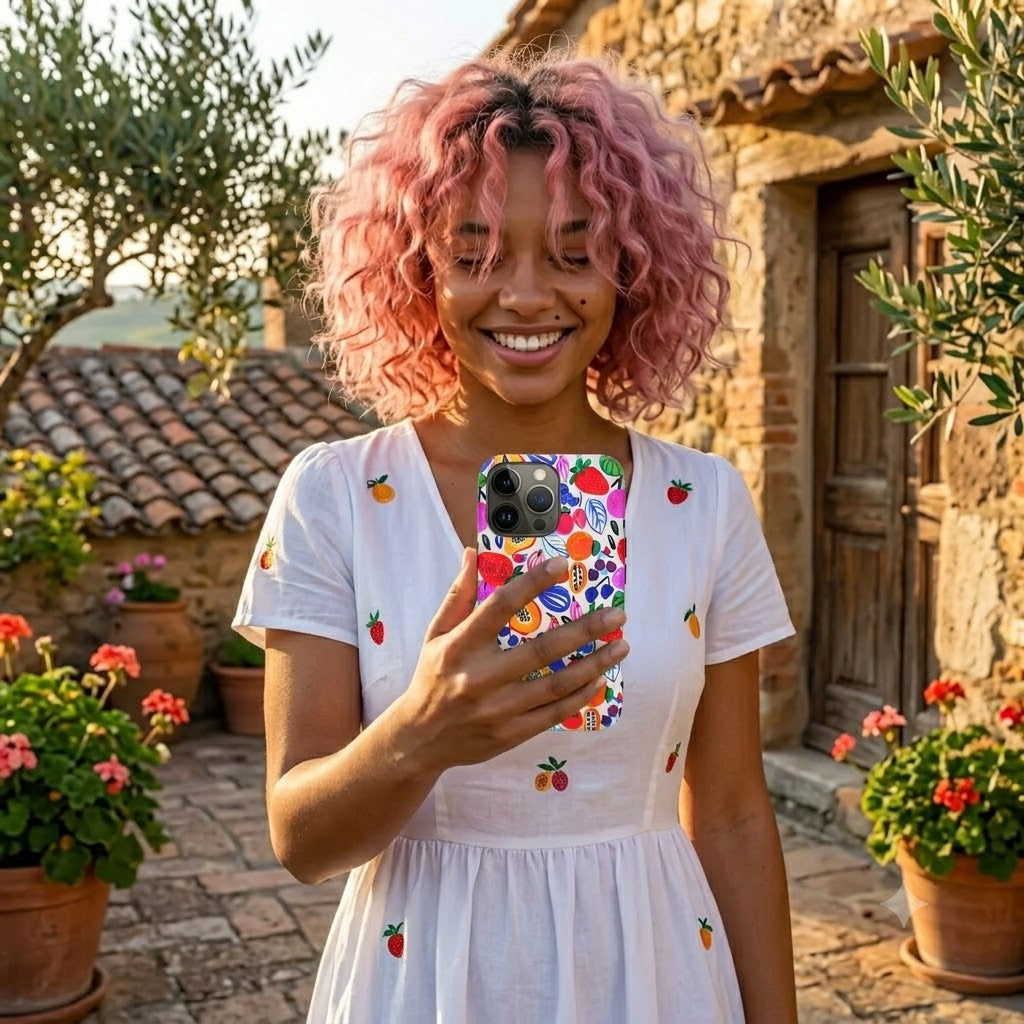 Summer Fruit Cute Tough Phone Case - For Apple iPhone 17, 16 Pro Max, 15 Pro Max, 14 Plus 13 Pro 12, Samsung Galaxy S26, S25, S24 Plus Ultra