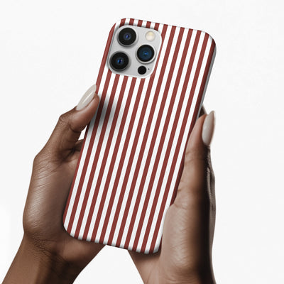 Slim Farmhouse Red Striped Cute Phone Case for Iphone 16 - | iPhone 15 Pro Max Case | iPhone 14 Case Iphone 13 12 11 10 9 8 7 Gift for Her - Studio40ParkLane