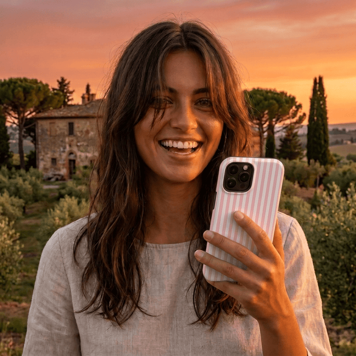 Slim Sweet Pink Striped Cute Phone Case for Iphone 16 - | iPhone 15 Pro Max Case | iPhone 14 Case Iphone 13 12 11 10 9 8 7 X XS Gift for Her - Studio40ParkLane