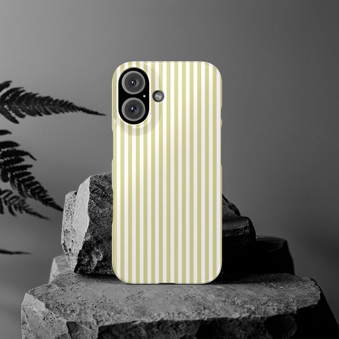 Slim Soft Yellow Striped Cute Phone Case for Iphone 16 - | iPhone 15 Pro Max Case | iPhone 14 Case Iphone 13 12 11 10 9 8 7 XS Gift for Her - Studio40ParkLane