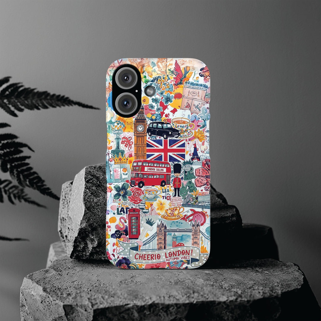 Slim London England Coquette Collage Cute Phone Case for Iphone 17 - | iPhone 16 Pro Max Case | iPhone 15 Case Iphone 14 13 12 11 10 9 8 7 - Studio40ParkLane