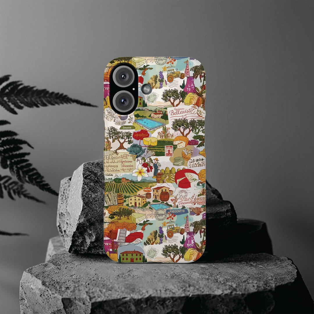 Slim Italy Tuscany Coquette Collage Cute Phone Case for Iphone 17 - | iPhone 16 Pro Max Case | iPhone 15 Case Iphone 14 13 12 11 10 9 8 7 - Studio40ParkLane
