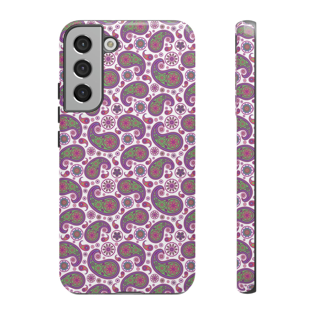Cute Samsung Phone Case | Aesthetic Samsung Phone Case | Paisley Purple Pink | Galaxy S23, S22, S21, S20 | Luxury Double Layer | Cool - Studio40ParkLane