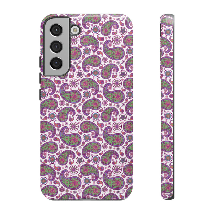 Cute Samsung Phone Case | Aesthetic Samsung Phone Case | Paisley Purple Pink | Galaxy S23, S22, S21, S20 | Luxury Double Layer | Cool - Studio40ParkLane