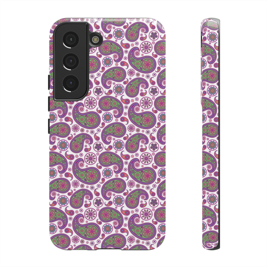 Cute Samsung Phone Case | Aesthetic Samsung Phone Case | Paisley Purple Pink | Galaxy S23, S22, S21, S20 | Luxury Double Layer | Cool - Studio40ParkLane