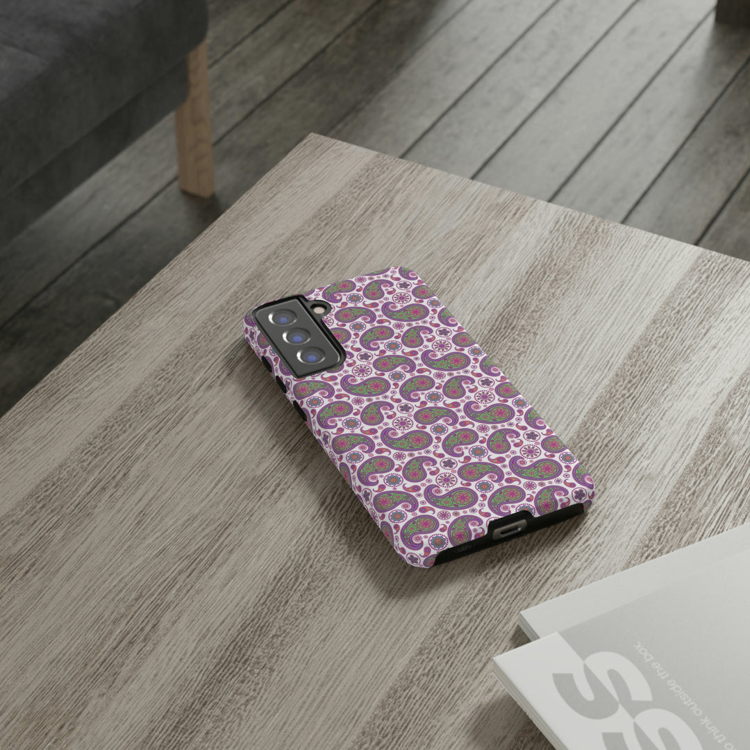 Cute Samsung Phone Case | Aesthetic Samsung Phone Case | Paisley Purple Pink | Galaxy S23, S22, S21, S20 | Luxury Double Layer | Cool - Studio40ParkLane