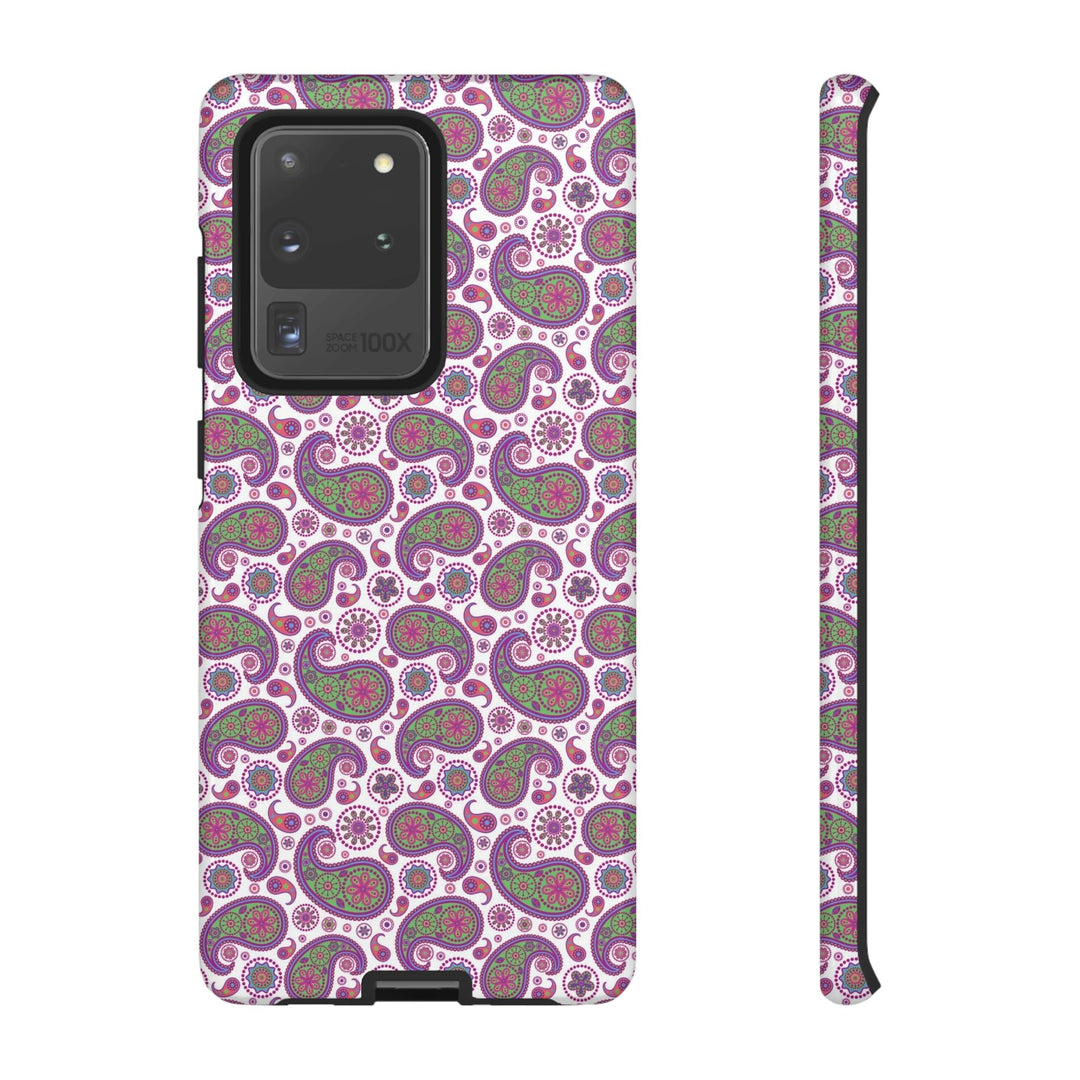 Cute Samsung Phone Case | Aesthetic Samsung Phone Case | Paisley Purple Pink | Galaxy S23, S22, S21, S20 | Luxury Double Layer | Cool - Studio40ParkLane