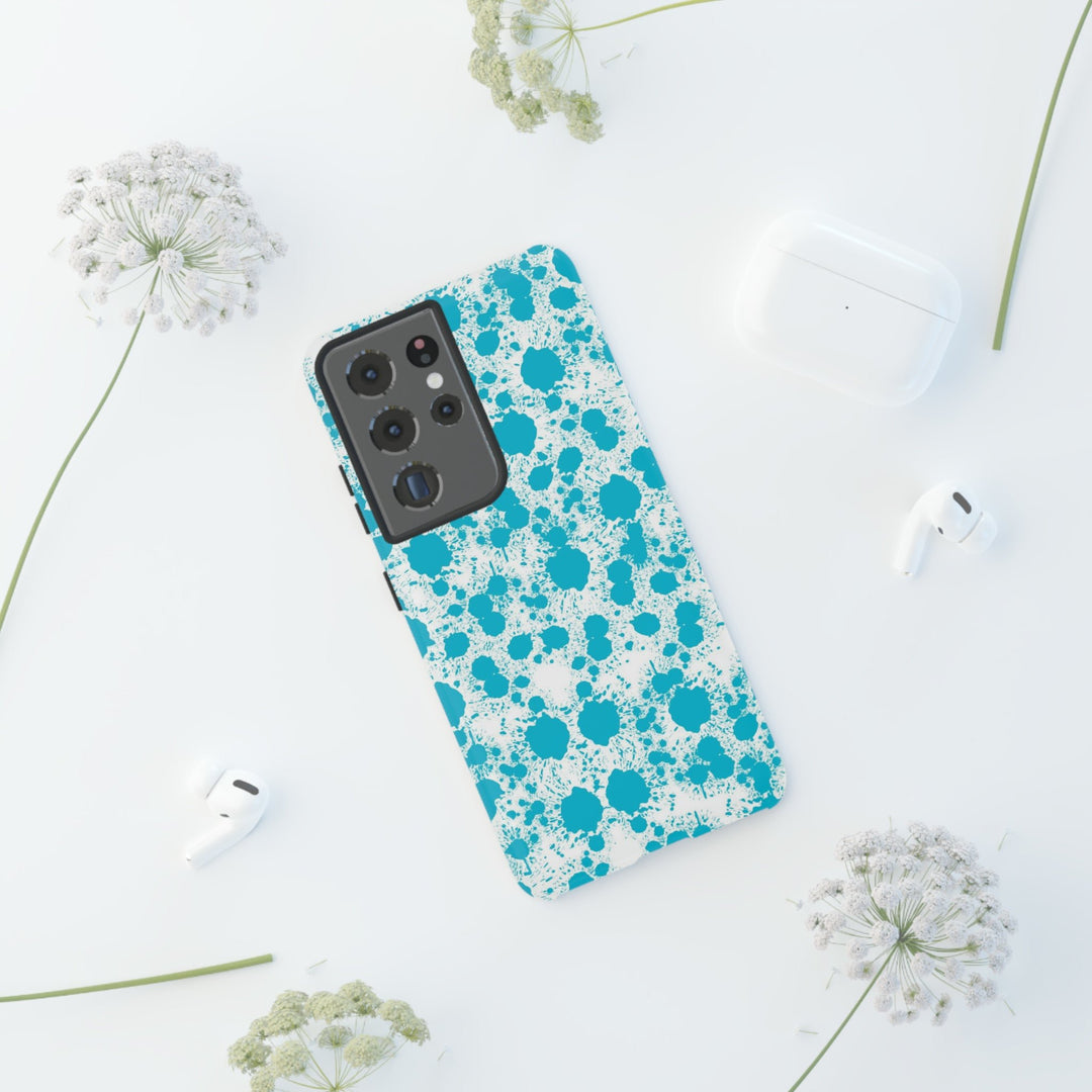 Cute Samsung Phone Case | Aesthetic Samsung Phone Case | Paint Splash Light Blue | Galaxy S23, S22, S21, S20 | Luxury Double Layer | Cool - Studio40ParkLane