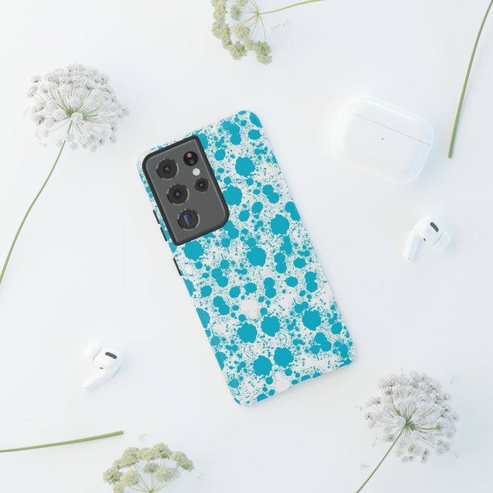 Cute Samsung Phone Case | Aesthetic Samsung Phone Case | Paint Splash Light Blue | Galaxy S23, S22, S21, S20 | Luxury Double Layer | Cool - Studio40ParkLane