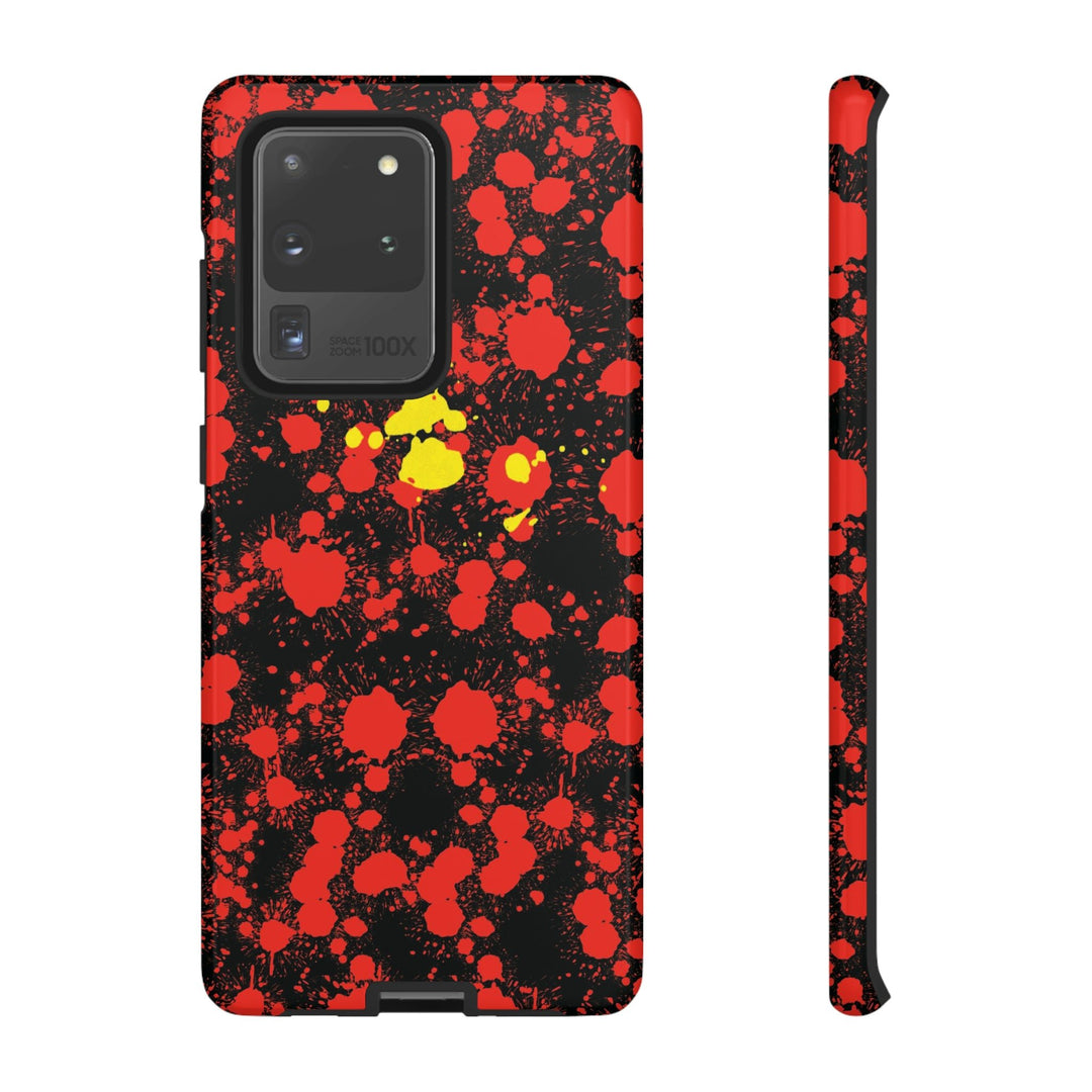 Cool Phone Case | Aesthetic Phone Case | Paint Splash Red Yellow | For Samsung Galaxy S23, S22, S21, S20 | Luxury Double Layer | Cute - Studio40ParkLane