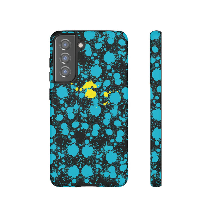 Cute Samsung Phone Cases, Blue Paint Splash Designer Samsung Galaxy S23 Phone Case, Samsung S22 Case, Samsung S21 Case, S20 - Studio40ParkLane