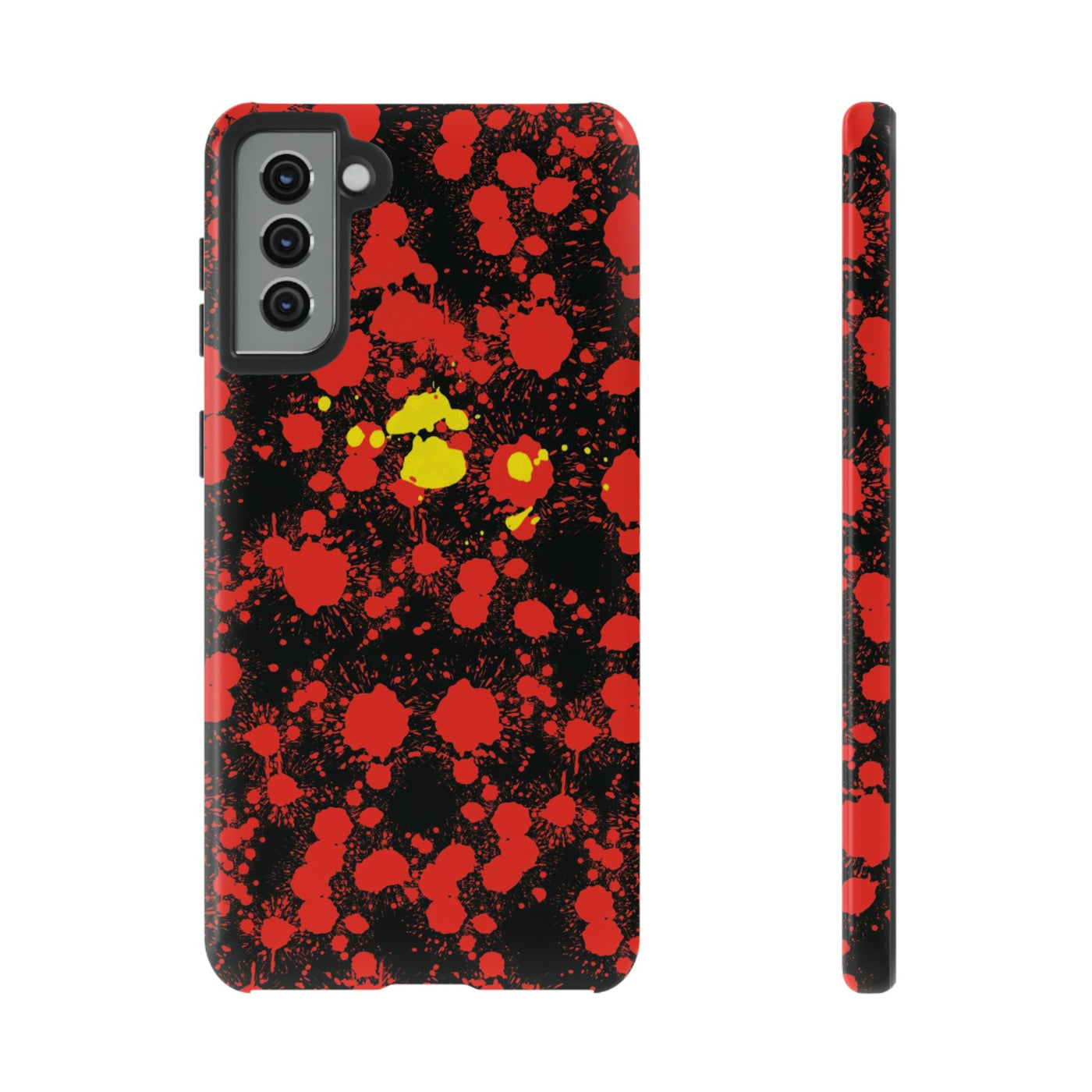 Cool Samsung Phone Case | Aesthetic Samsung Phone Case | Paint Splash Red Yellow | Galaxy S23, S22, S21, S20 | Luxury Double Layer | Cute - Studio40ParkLane