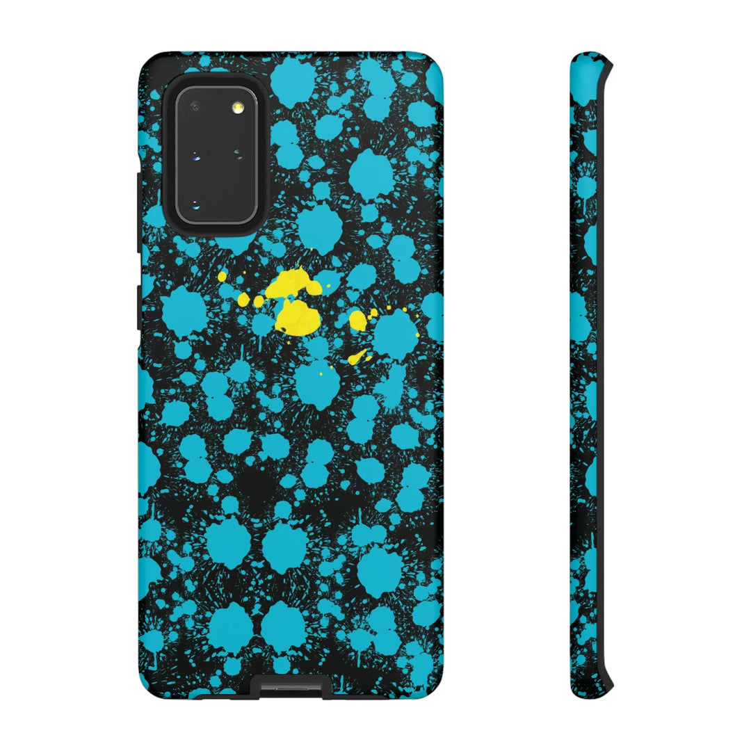 Cute Samsung Phone Cases, Blue Paint Splash Designer Samsung Galaxy S23 Phone Case, Samsung S22 Case, Samsung S21 Case, S20 - Studio40ParkLane