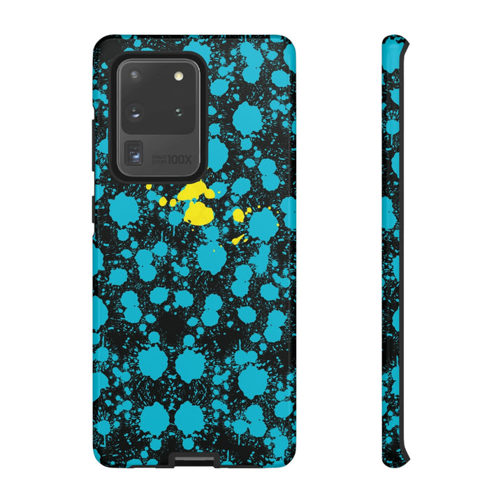Cute Samsung Phone Cases, Blue Paint Splash Designer Samsung Galaxy S23 Phone Case, Samsung S22 Case, Samsung S21 Case, S20 - Studio40ParkLane