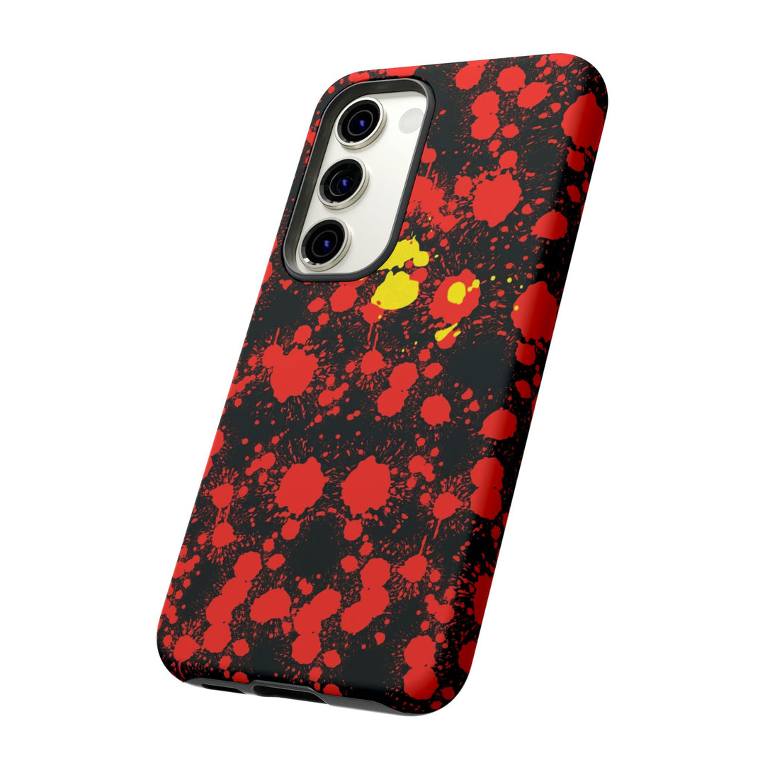 Cool Phone Case | Aesthetic Phone Case | Paint Splash Red Yellow | For Samsung Galaxy S23, S22, S21, S20 | Luxury Double Layer | Cute - Studio40ParkLane
