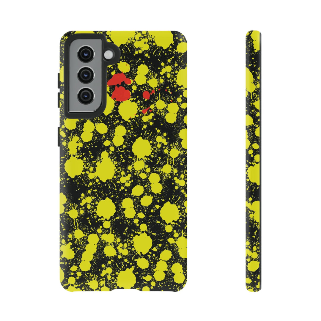 Cute Samsung Phone Case | Aesthetic Samsung Phone Case | Paint Splash Yellow Black | Galaxy S23, S22, S21, S20 | Luxury Double Layer | Cool - Studio40ParkLane