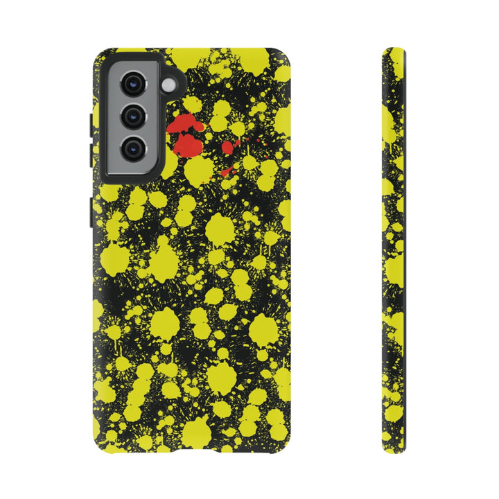 Cute Samsung Phone Case | Aesthetic Samsung Phone Case | Paint Splash Yellow Black | Galaxy S23, S22, S21, S20 | Luxury Double Layer | Cool - Studio40ParkLane