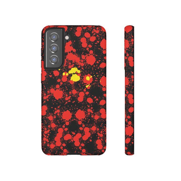 Cool Phone Case | Aesthetic Phone Case | Paint Splash Red Yellow | For Samsung Galaxy S23, S22, S21, S20 | Luxury Double Layer | Cute - Studio40ParkLane