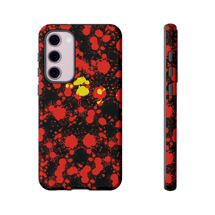 Cool Phone Case | Aesthetic Phone Case | Paint Splash Red Yellow | For Samsung Galaxy S23, S22, S21, S20 | Luxury Double Layer | Cute - Studio40ParkLane