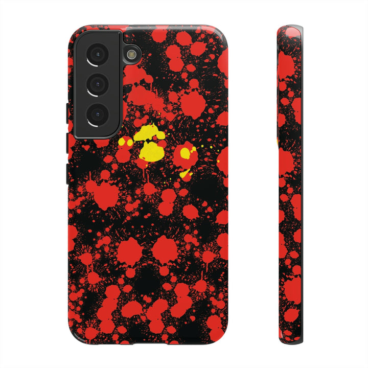 Cool Phone Case | Aesthetic Phone Case | Paint Splash Red Yellow | For Samsung Galaxy S23, S22, S21, S20 | Luxury Double Layer | Cute - Studio40ParkLane