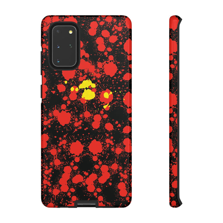 Cool Phone Case | Aesthetic Phone Case | Paint Splash Red Yellow | For Samsung Galaxy S23, S22, S21, S20 | Luxury Double Layer | Cute - Studio40ParkLane