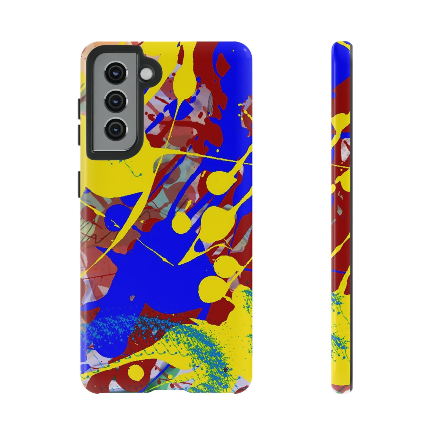 Samsung Galaxy Phone Case | Galaxy S23, S22, S21, S20 | Luxury Case Double Layered | Impact Resistant | Fashionable - Paint Spill 2 - Studio40ParkLane