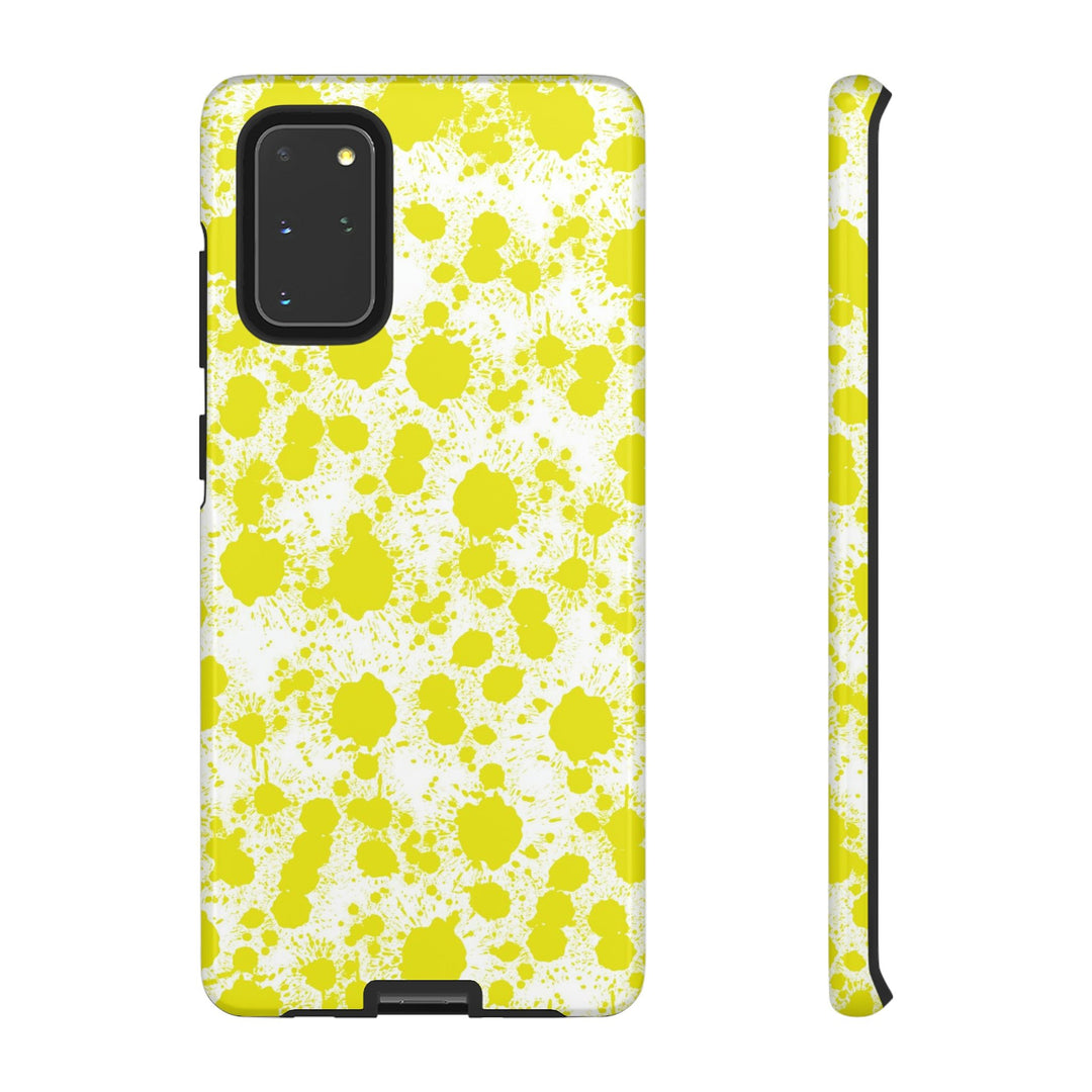 Cool Phone Case | Aesthetic Phone Case | Paint Splash Yellow | For Samsung Galaxy S23, S22, S21, S20 | Luxury Double Layer | Cute - Studio40ParkLane