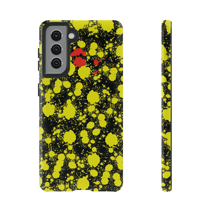 Cute Samsung Phone Case | Aesthetic Samsung Phone Case | Paint Splash Yellow Black | Galaxy S23, S22, S21, S20 | Luxury Double Layer | Cool - Studio40ParkLane