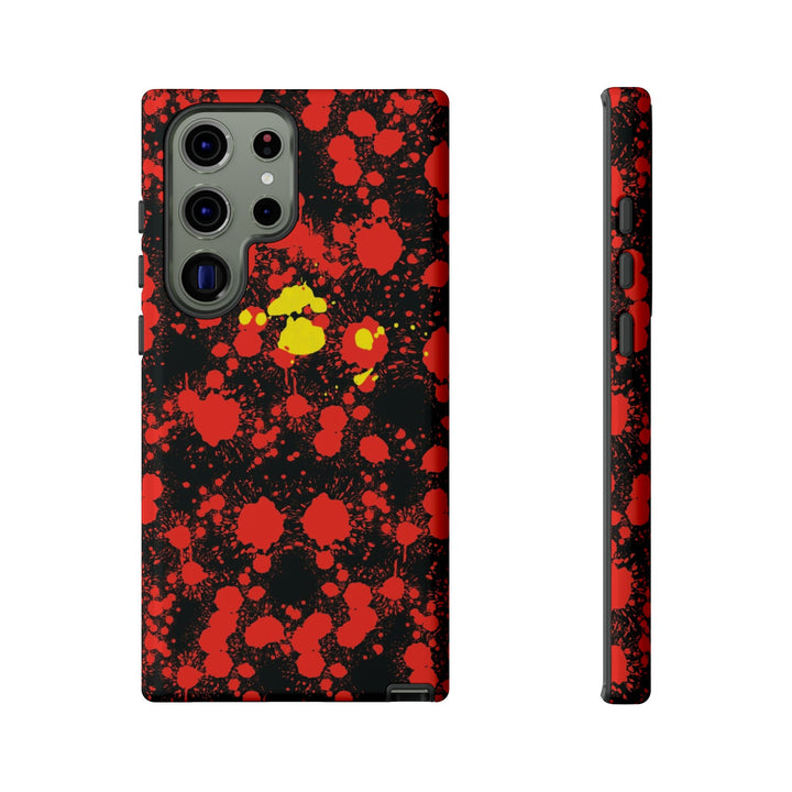 Cool Phone Case | Aesthetic Phone Case | Paint Splash Red Yellow | For Samsung Galaxy S23, S22, S21, S20 | Luxury Double Layer | Cute - Studio40ParkLane
