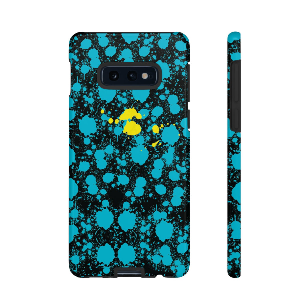 Cute Samsung Phone Cases, Blue Paint Splash Designer Samsung Galaxy S23 Phone Case, Samsung S22 Case, Samsung S21 Case, S20 - Studio40ParkLane