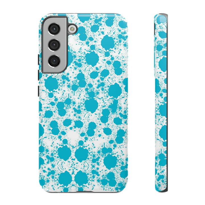 Cute Samsung Phone Case | Aesthetic Samsung Phone Case | Paint Splash Light Blue | Galaxy S23, S22, S21, S20 | Luxury Double Layer | Cool - Studio40ParkLane