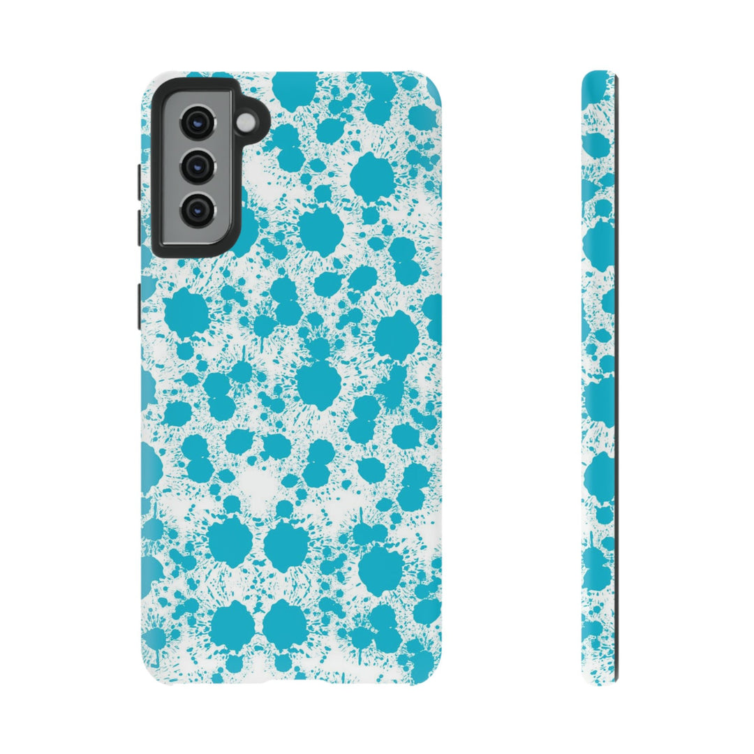 Cute Samsung Phone Case | Aesthetic Samsung Phone Case | Paint Splash Light Blue | Galaxy S23, S22, S21, S20 | Luxury Double Layer | Cool - Studio40ParkLane