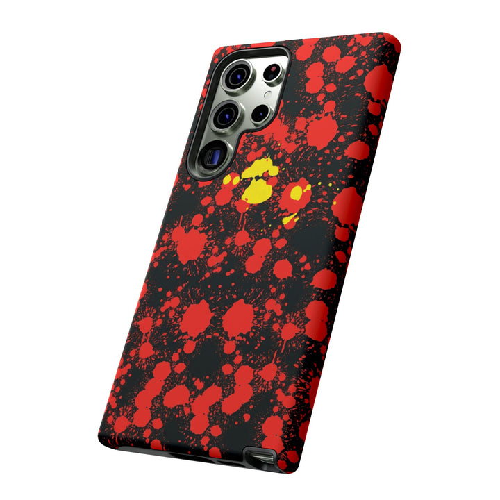 Cool Phone Case | Aesthetic Phone Case | Paint Splash Red Yellow | For Samsung Galaxy S23, S22, S21, S20 | Luxury Double Layer | Cute - Studio40ParkLane