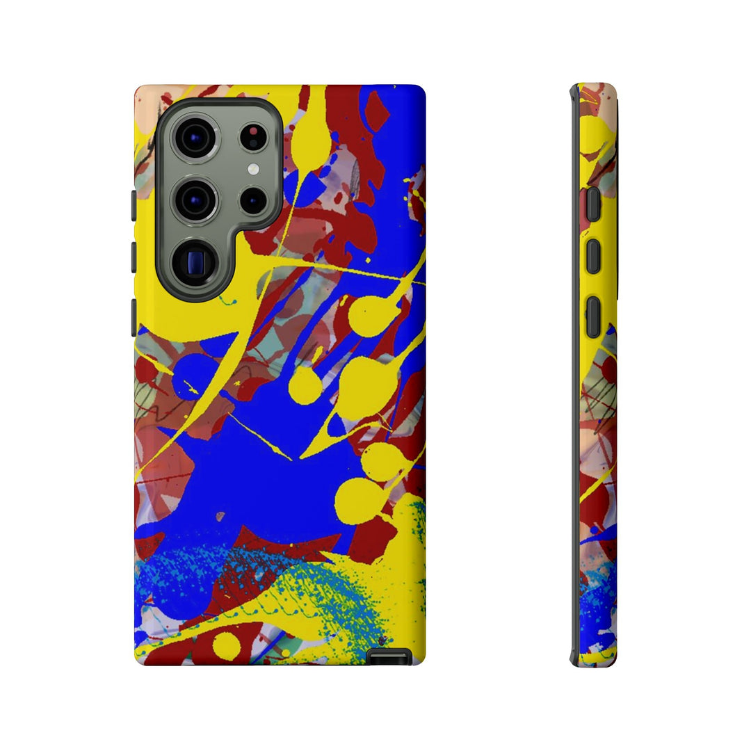 Samsung Galaxy Phone Case | Galaxy S23, S22, S21, S20 | Luxury Case Double Layered | Impact Resistant | Fashionable - Paint Spill 2 - Studio40ParkLane