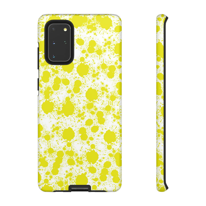 Cool Phone Case | Aesthetic Phone Case | Paint Splash Yellow | For Samsung Galaxy S23, S22, S21, S20 | Luxury Double Layer | Cute - Studio40ParkLane