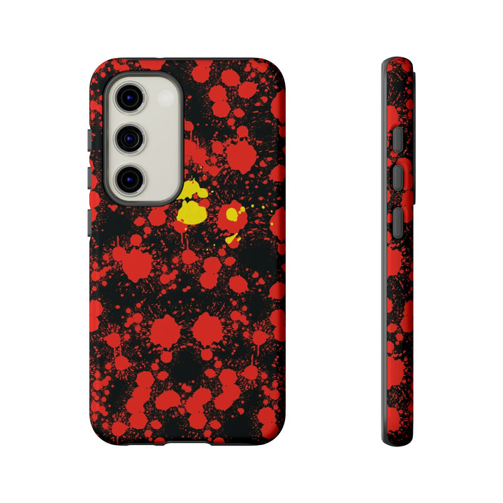 Cool Phone Case | Aesthetic Phone Case | Paint Splash Red Yellow | For Samsung Galaxy S23, S22, S21, S20 | Luxury Double Layer | Cute - Studio40ParkLane