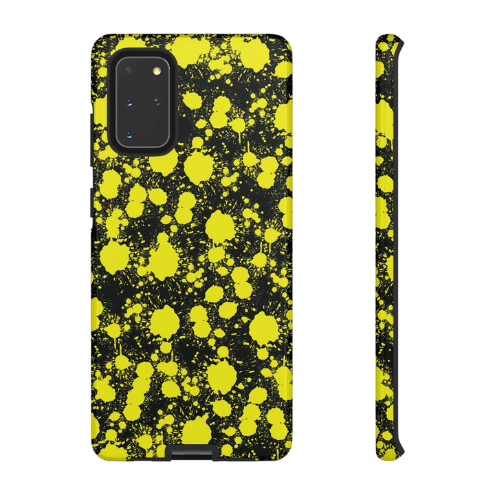Cute Samsung Phone Case | Aesthetic Samsung Phone Case | Paint Splash Yellow Black | Galaxy S23, S22, S21, S20 | Luxury Double Layer | Cool - Studio40ParkLane