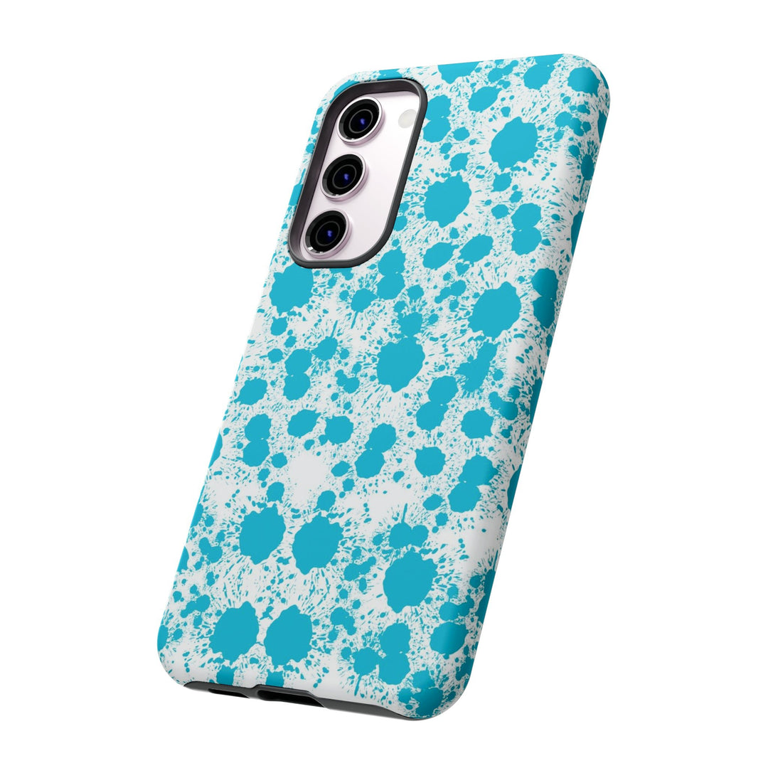 Cute Samsung Phone Case | Aesthetic Samsung Phone Case | Paint Splash Light Blue | Galaxy S23, S22, S21, S20 | Luxury Double Layer | Cool - Studio40ParkLane