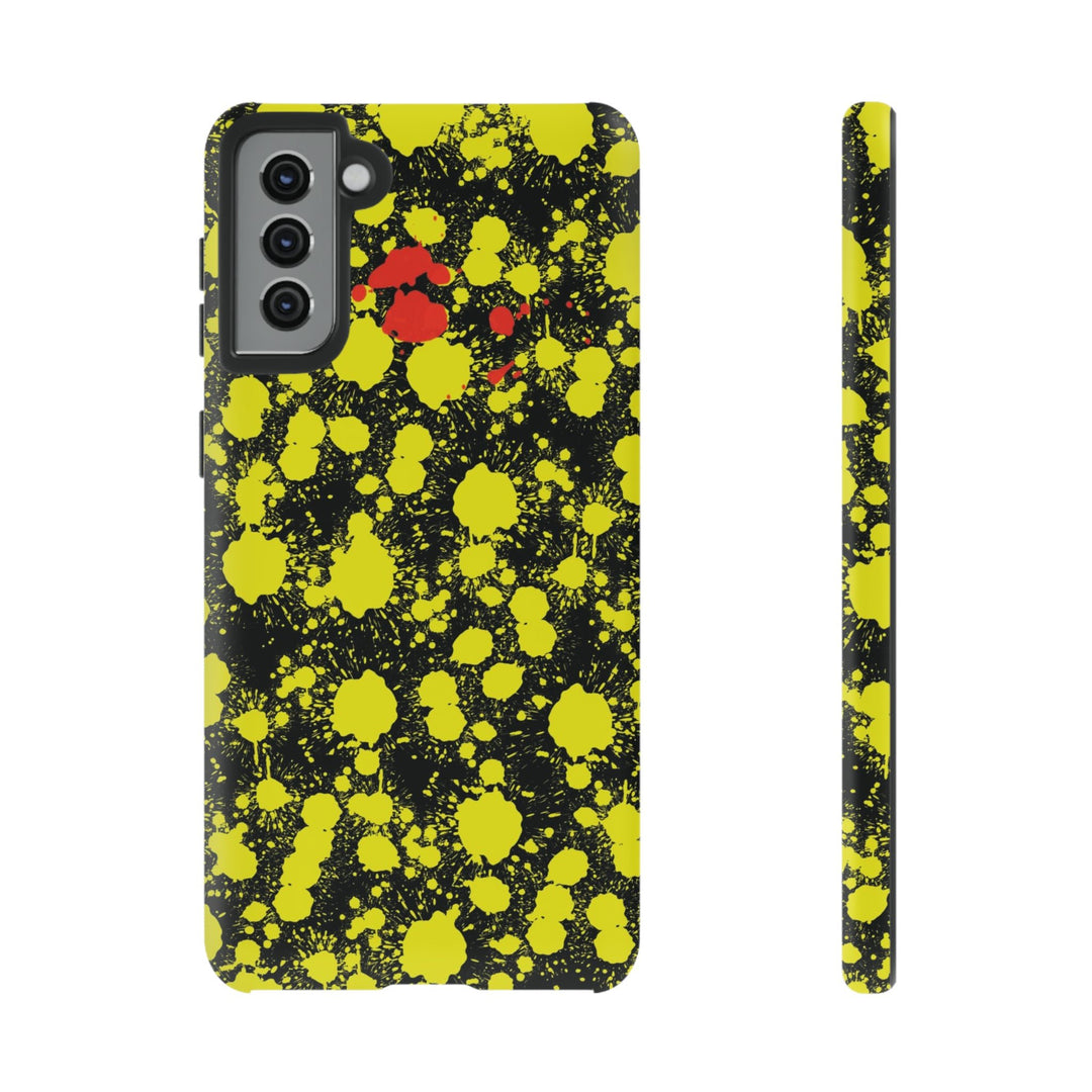 Cute Samsung Phone Case | Aesthetic Samsung Phone Case | Paint Splash Yellow Black | Galaxy S23, S22, S21, S20 | Luxury Double Layer | Cool - Studio40ParkLane