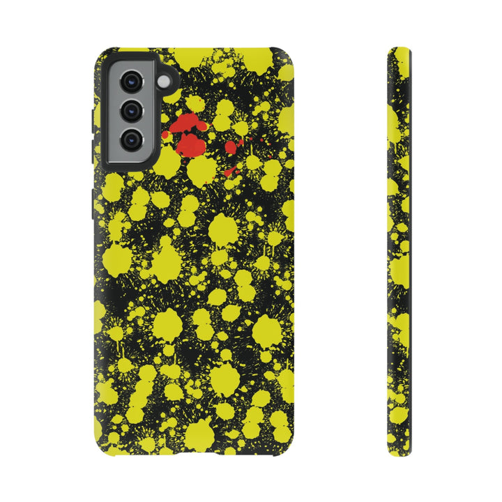 Cute Samsung Phone Case | Aesthetic Samsung Phone Case | Paint Splash Yellow Black | Galaxy S23, S22, S21, S20 | Luxury Double Layer | Cool - Studio40ParkLane
