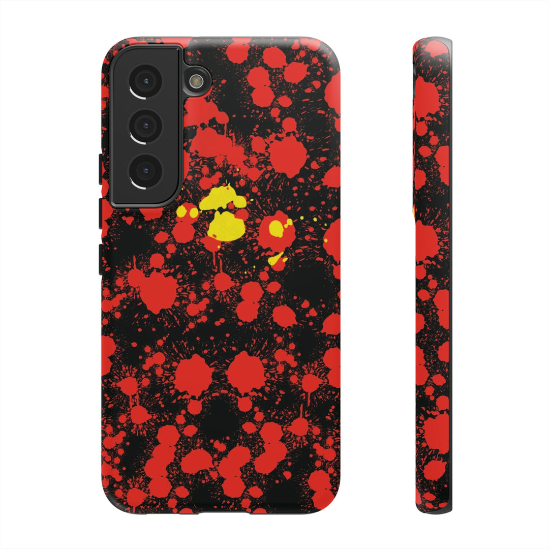 Cool Phone Case | Aesthetic Phone Case | Paint Splash Red Yellow | For Samsung Galaxy S23, S22, S21, S20 | Luxury Double Layer | Cute - Studio40ParkLane