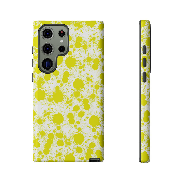 Cool Phone Case | Aesthetic Phone Case | Paint Splash Yellow | For Samsung Galaxy S23, S22, S21, S20 | Luxury Double Layer | Cute - Studio40ParkLane