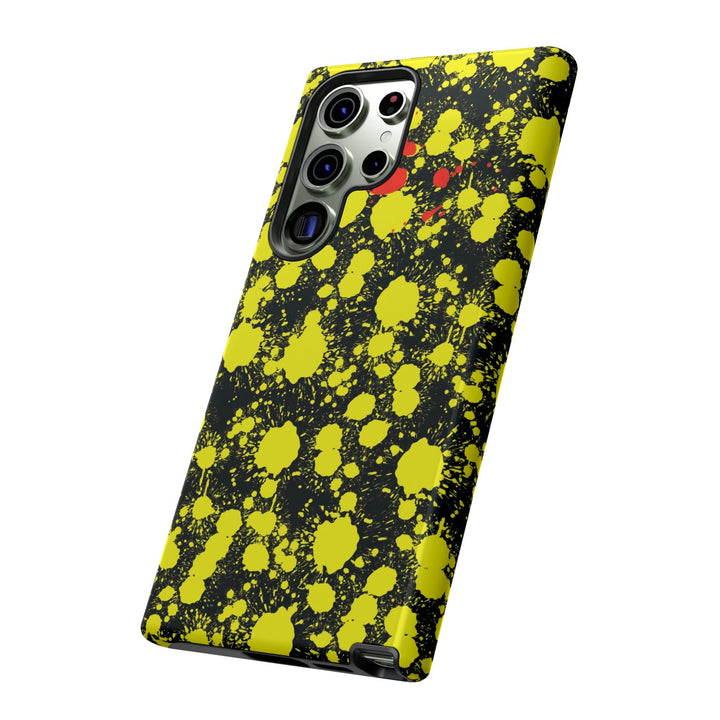 Cute Samsung Phone Case | Aesthetic Samsung Phone Case | Paint Splash Yellow Black | Galaxy S23, S22, S21, S20 | Luxury Double Layer | Cool - Studio40ParkLane