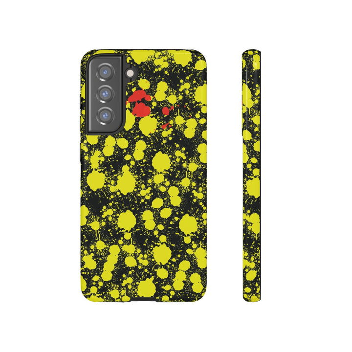 Cute Samsung Phone Case | Aesthetic Samsung Phone Case | Paint Splash Yellow Black | Galaxy S23, S22, S21, S20 | Luxury Double Layer | Cool - Studio40ParkLane