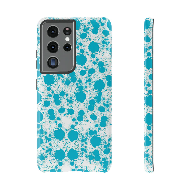 Cute Samsung Phone Case | Aesthetic Samsung Phone Case | Paint Splash Light Blue | Galaxy S23, S22, S21, S20 | Luxury Double Layer | Cool - Studio40ParkLane