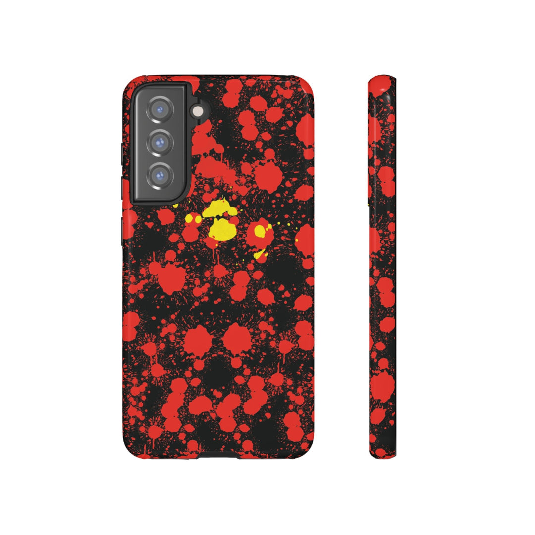 Cool Phone Case | Aesthetic Phone Case | Paint Splash Red Yellow | For Samsung Galaxy S23, S22, S21, S20 | Luxury Double Layer | Cute - Studio40ParkLane