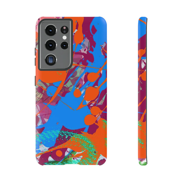Samsung Galaxy Phone Case | Galaxy S23, S22, S21, S20 | Luxury Case Double Layered | Impact Resistant | Fashionable - Paint Spill 1 - Studio40ParkLane