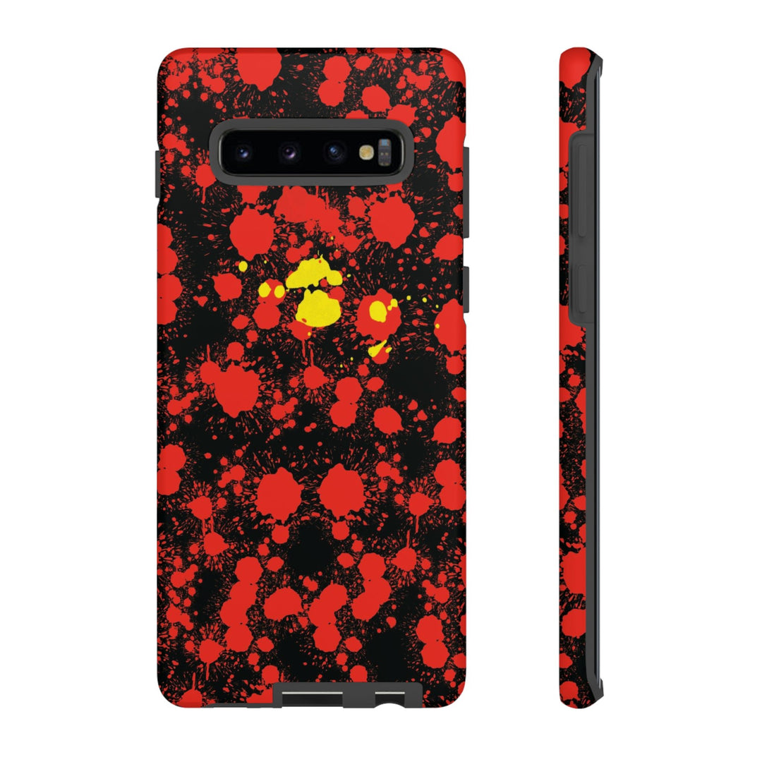 Cool Phone Case | Aesthetic Phone Case | Paint Splash Red Yellow | For Samsung Galaxy S23, S22, S21, S20 | Luxury Double Layer | Cute - Studio40ParkLane