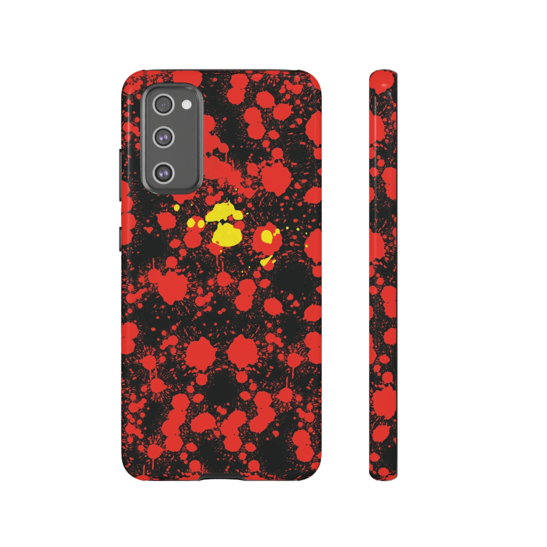 Cool Phone Case | Aesthetic Phone Case | Paint Splash Red Yellow | For Samsung Galaxy S23, S22, S21, S20 | Luxury Double Layer | Cute - Studio40ParkLane