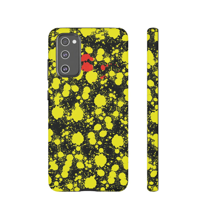 Cute Samsung Phone Case | Aesthetic Samsung Phone Case | Paint Splash Yellow Black | Galaxy S23, S22, S21, S20 | Luxury Double Layer | Cool - Studio40ParkLane